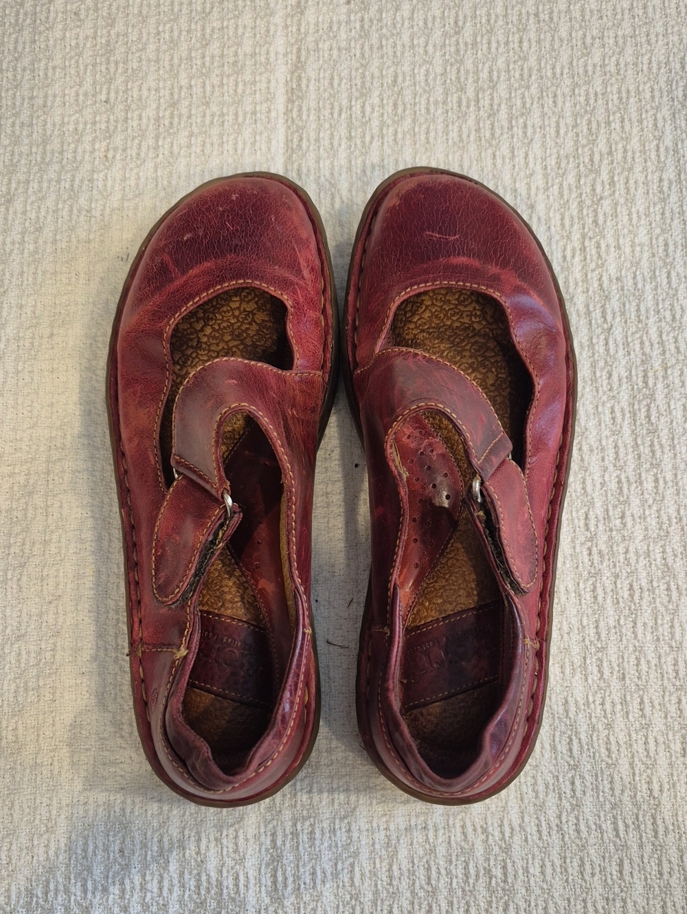 Born Burgundy Mary Jane Shoes Size 8.5 - Picture 5 of 10